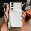 Luxury Big Window Phone Case with Lanyard for realme C65 4G Premium Textured Casing