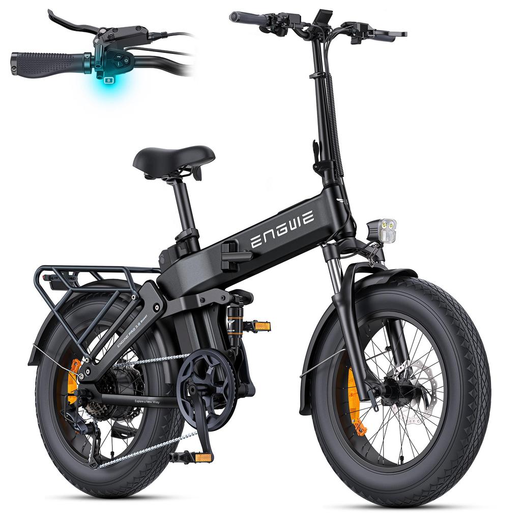Electric Bicycles ENGWE ENGINE PRO 3.0 Boost,250W Motor,Hydraulic Brake,25km/h,7-Speed Gear, APP Control,Foldable E-Bike
