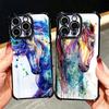 Oil Painting Horse Plating Phone Case For Xiaomi Poco X5 X6 X7 X8 Pro Max F8 Ultra F7 M8 M7 M5S Redmi 15C 15 14C 13C 13 X3 12C F