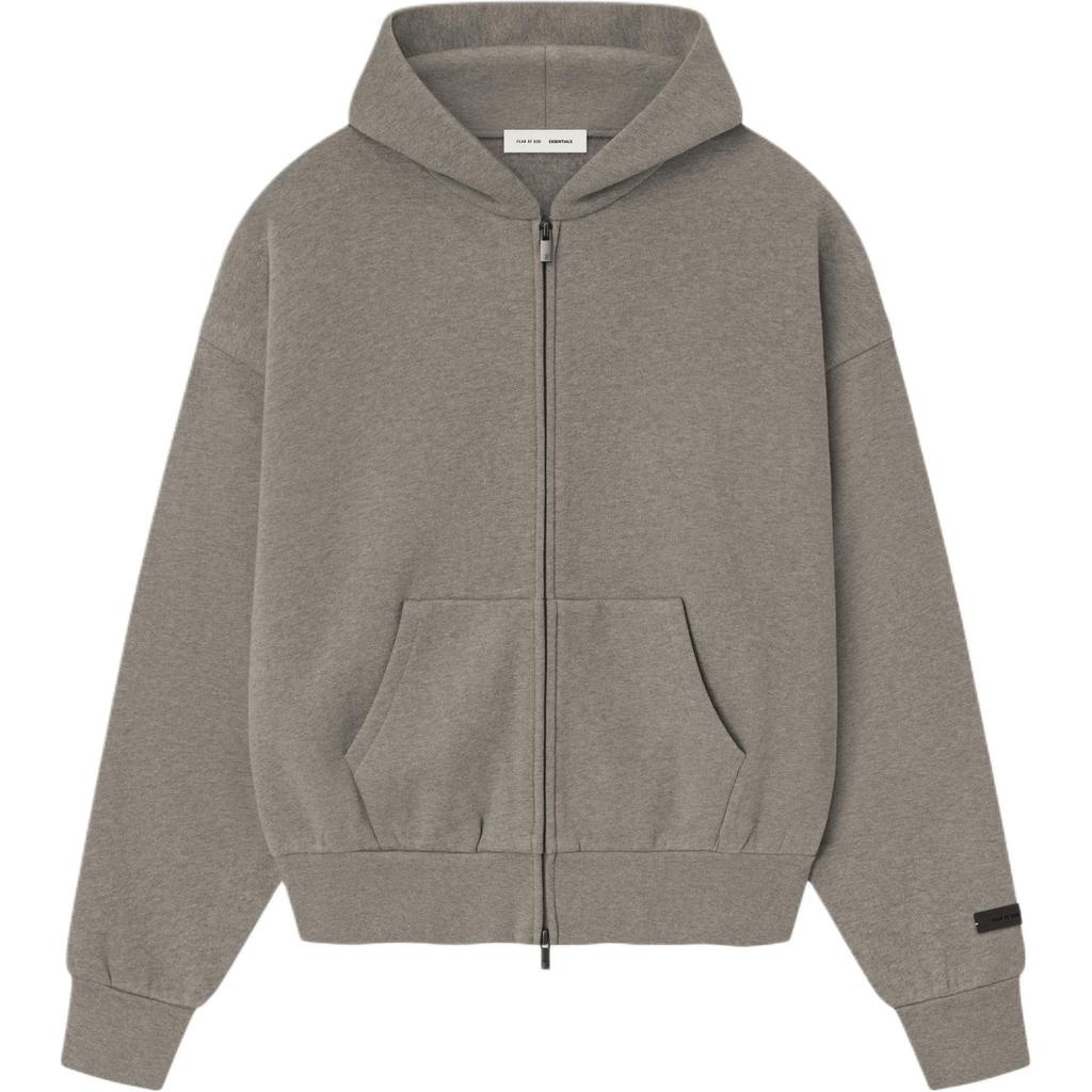 Fear of God Essentials SS25 Classic Fleece Zip-Up Hoodie 'Homestead Heather' Men's 192SP254783F