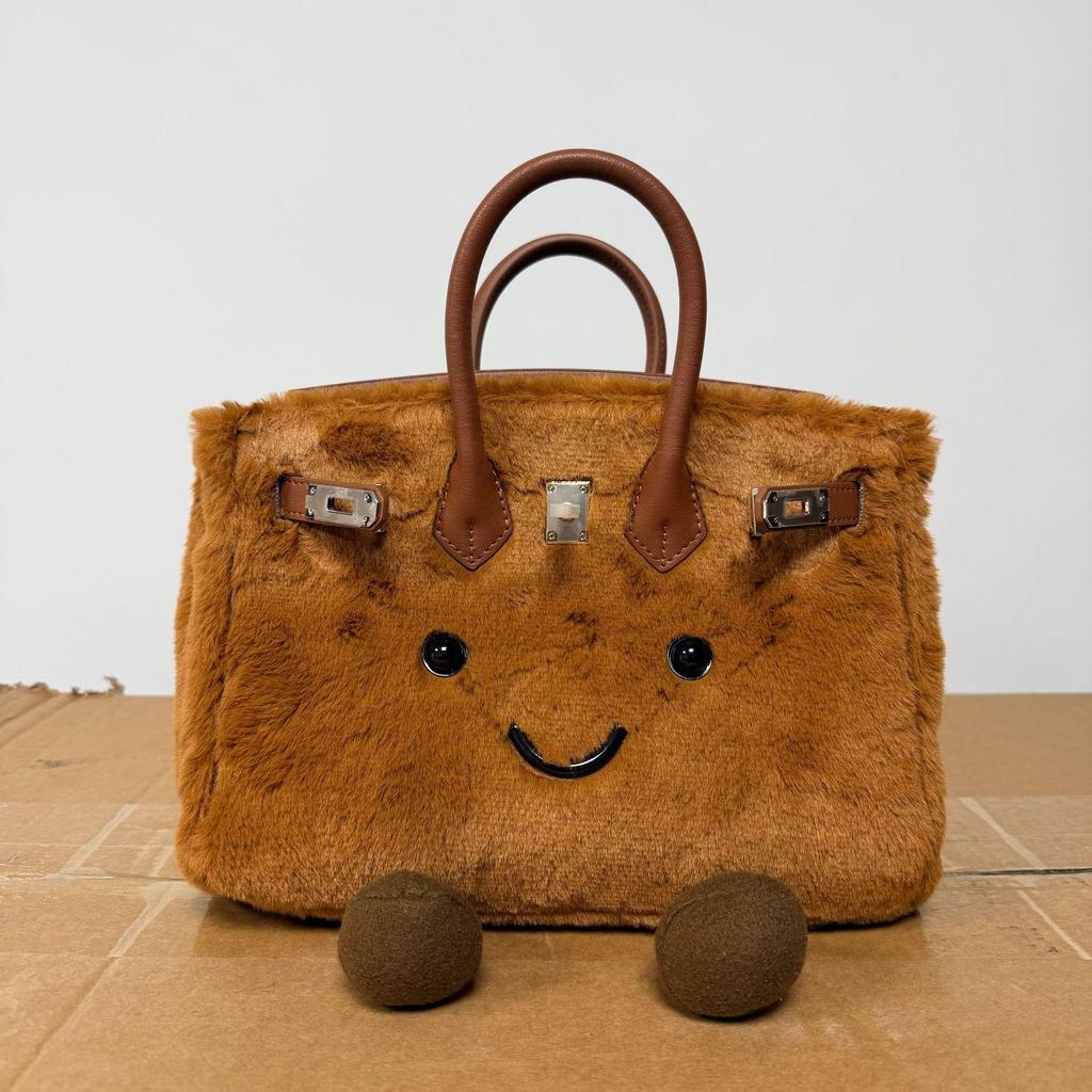 Jllycat Cute Fluffy Platinum Doll Crossbody Elf Handbag