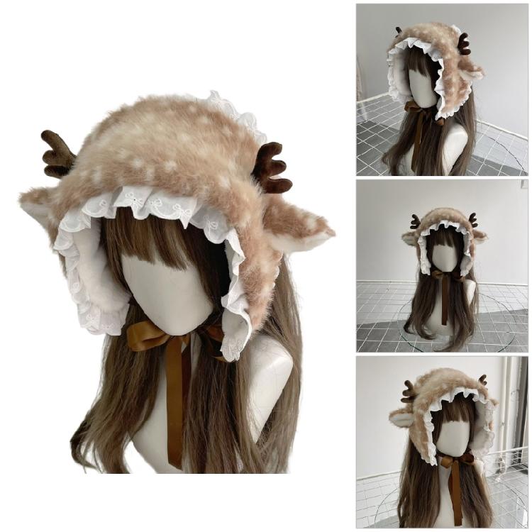 Christmas Theme Plush Hairband Scarf Ear Muffs Leg Covers For Family Gathering Winter Outfit Cosplay Costume Accessory
