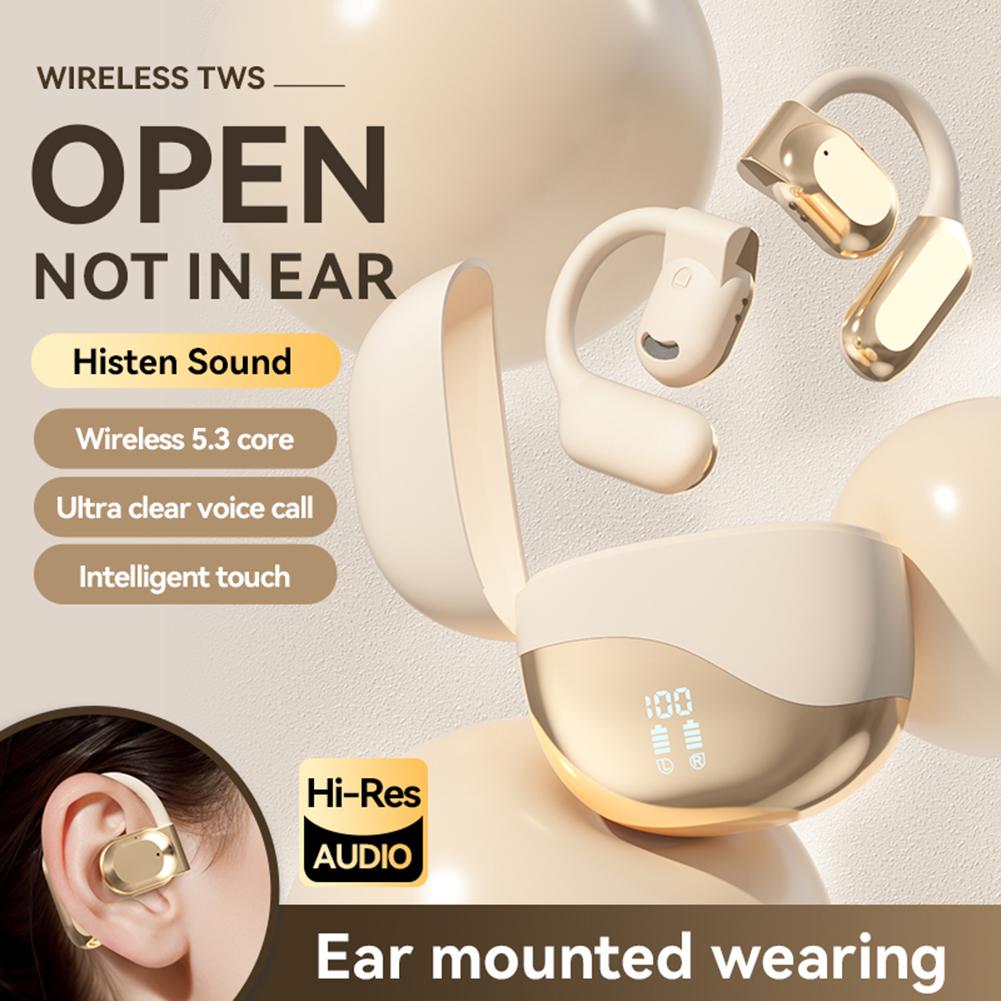 AI Translator Earbuds Bluetooth 5.4 Noise Cancelling Two-Way Voice Translator Ear Hook 144 Languages Translation Earphones