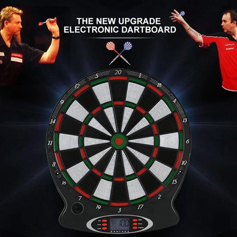 1Pc Professional Electronic Hanging Dartboard Lcd Scoring Indicator Dart Game With 6Pcs Darts