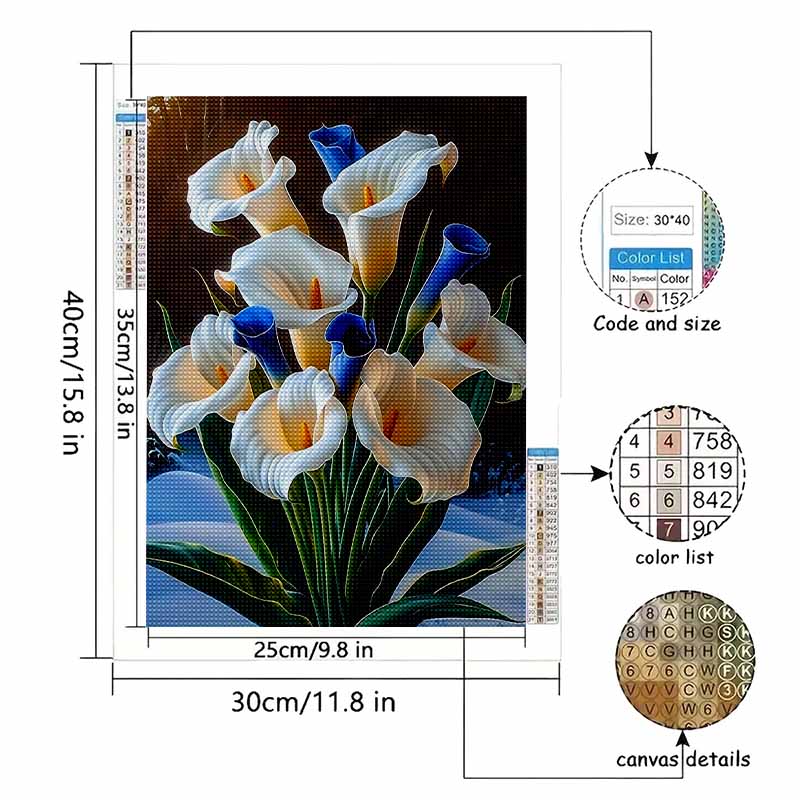 New Arrival 5D DIY Full Circle Diamond Painting "Bouquet" Embroidery Cross Stitch Home Decor Gift
