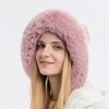 Winter Cute Warm Knitted Hats for Women Cartoon Cat's Ears Two Balls Earflap Cap Plush Fluffy Thicken Warm Fur Beanie Hat Female