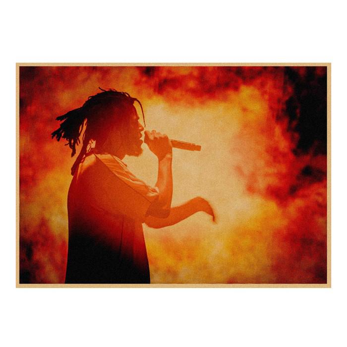 J. Cole & Lamar Rap Hip Hop Kraft Paper Wall Mural 491