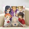 AAnohana Menma Anime Cute Cushion Cover Natural Linen Organic Fabric DoubleSided Printing Room Sofa Decor Pillow Case