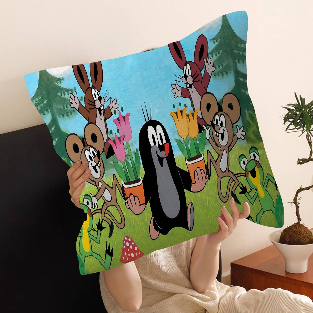 Cute The Little Mole Art Cushion Cover Decorative Pillow Sofa Home Decor Case Pillow Cases