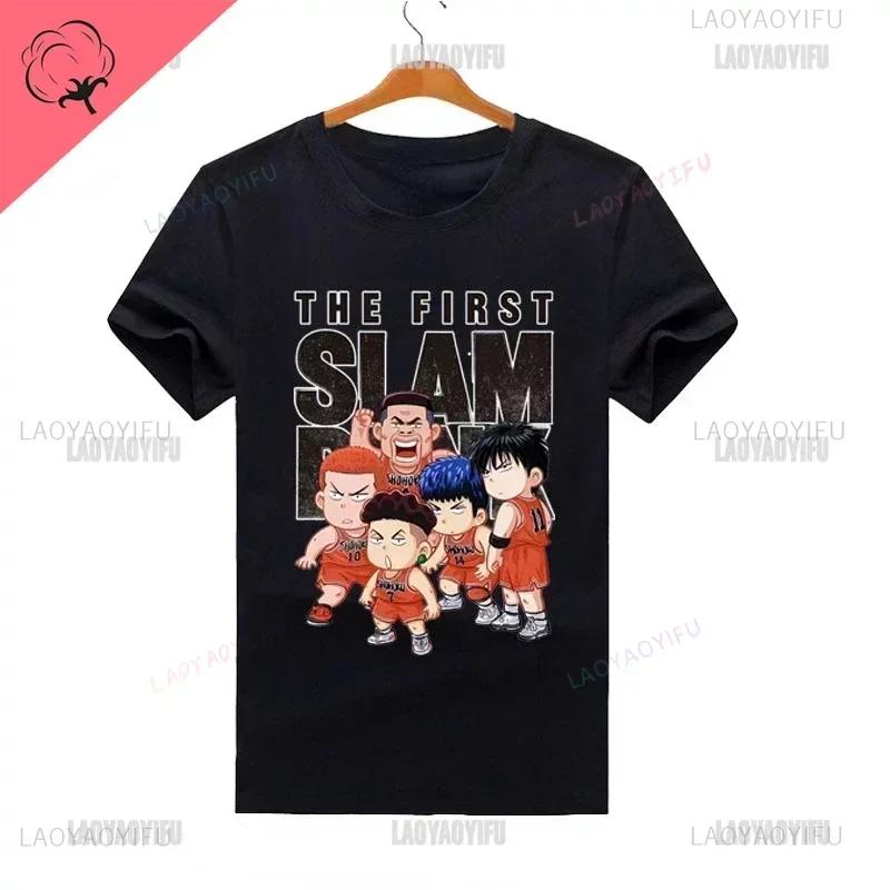 Slam Dunk Movie Co-branded Short Sleeve Tshirt Rukawa Maple Sakuraki Hanamichi Century High Five Cartoon Print Short Sleeve Tops