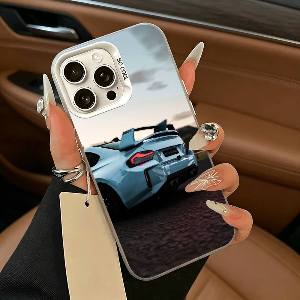 High-Performance Sports Car -M2 Phone Case For iPhone 17,16,15,14,13,12,11 Plus,Pro Max,XS,white silver phone case iPhone16Pro