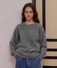 Belloel Classic Boucle Round Neck Knit Gray