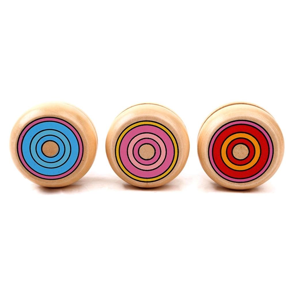 1PC Handcrafted Wooden Yoyo - Circular Exercise Toy with DIY Paintable Design, Perfect for Party Games, Adult ZSY