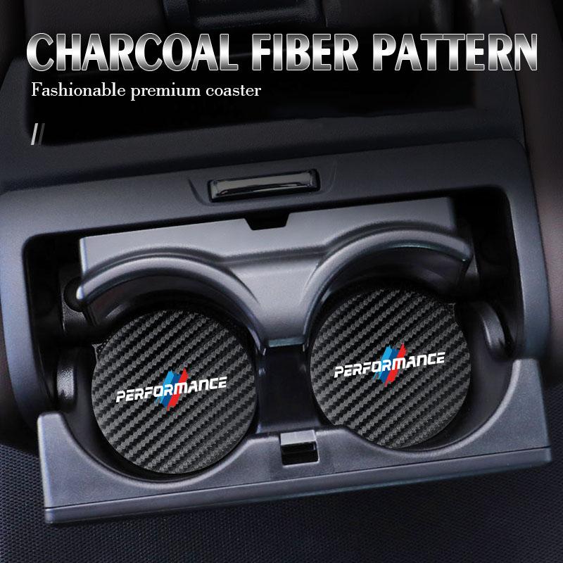 2 Pièces Porte-gobelet en Cuir pour Intérieur de Voiture Anti-bruit pour BMW G80 G06 G07 G42 G14 G15 G16 F82 F20 F21 F83 M2 M3 M4 M5 M8