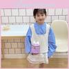 Children Cute Butterfly Knot Pu Water Bucket Bag For Daily Casual Use