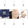 D Letter Diamond Cross Necklace: Luxurious, Versatile, Unisex Clavicle Chain