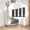 4Pcs Furniture Support Legs Black Easy To Install Sturdy Multifunctional Cabinet Leg Heavy Duty for