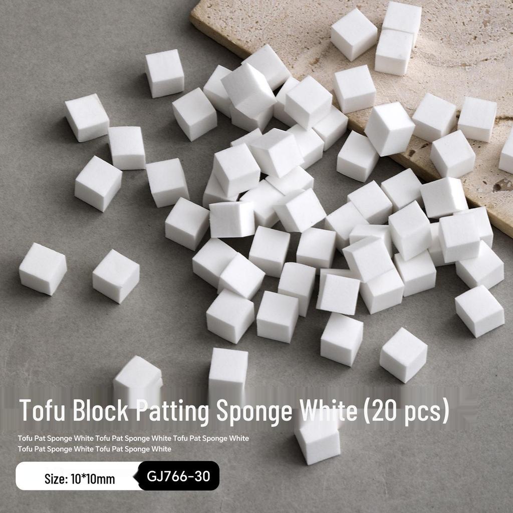 Nail Art Sponge: Professional Small Square Blending Tool for Gradient Blush and High-Density Cotton Application
