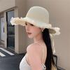 Summer Lace Bow Straw Hat High-end Temperament Sweet Big Brim Sun Hat Women's Seaside Vacation Sun Hat