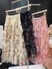 Dam Blommig Patchwork Mesh Puffig Kjol - Ny Europeisk & Amerikansk Stil