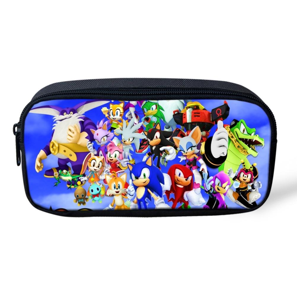 Anime Pen Bag Large Capacity Cartoon Pattern Pencil Case Kids Pencil Pouch for Student or Holiday Gift