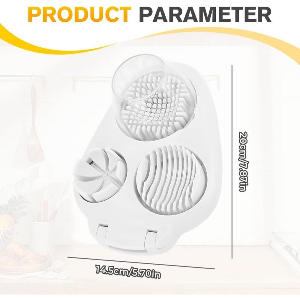 

Household 3in1 Creative Egg Slicer Hard Boiled Eggs Slicers Kitchen Food Slicers Fruit Vegetable Manual Slicers Kitchen Supplies