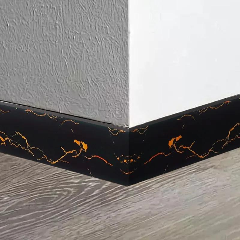 Self Adhesive 3D Skirting Line, NBR Soft Anti-Collision Wall Sticker, Waterproof Corner Trim Strips for Home Bedroom Wall Decor
