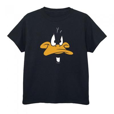Girls Daffy Duck Face Cotton T-Shirt