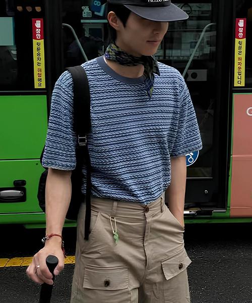 Intempo Mood Fishpin Stripe Knit: 2 Colors Blue/M