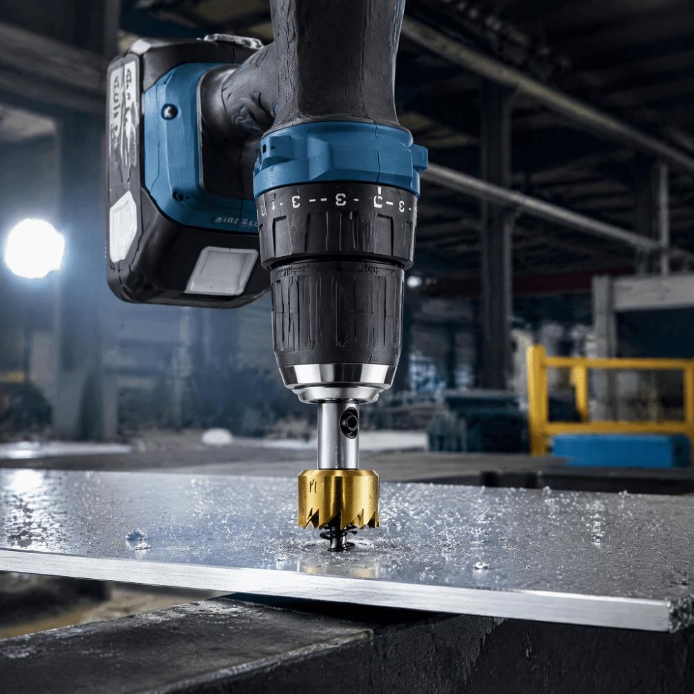 5PCS 16-30mm Diameter Hole Saw Kit Titanium Coated Metal Hole Cutter HSS Hole Saw For Aluminum