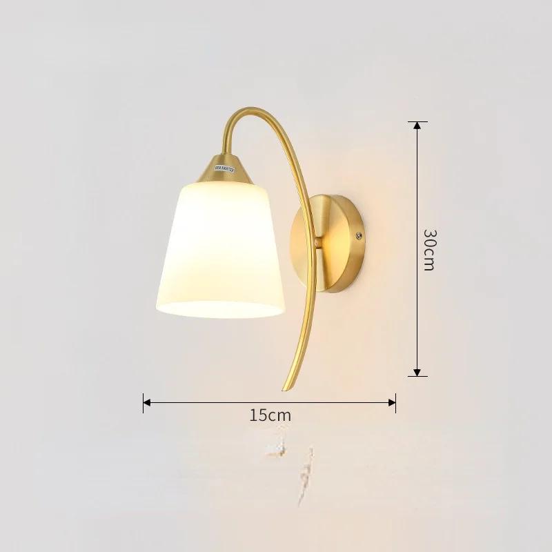 אור Led מודרני זהב זכוכית כדור מנורת קיר סלון חדר אמבטיה חדר שינה מרפסת מרפסת תאורה מקורה קישוט מנורת
