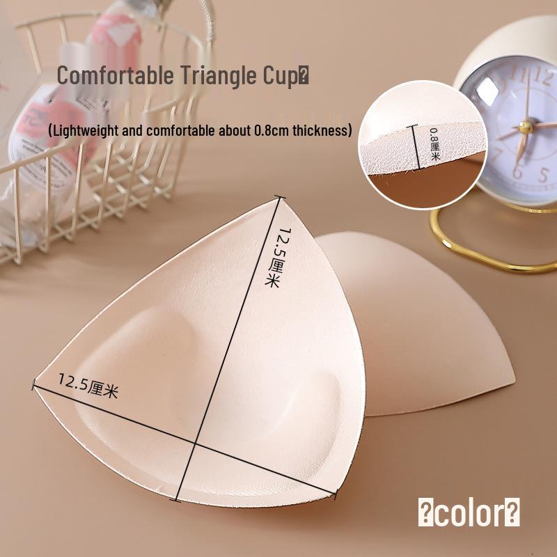 Triangular Breathable Sports Bra Sponge Insert with Anti-Exposure and Sweat-Absorbent Cotton Pad.