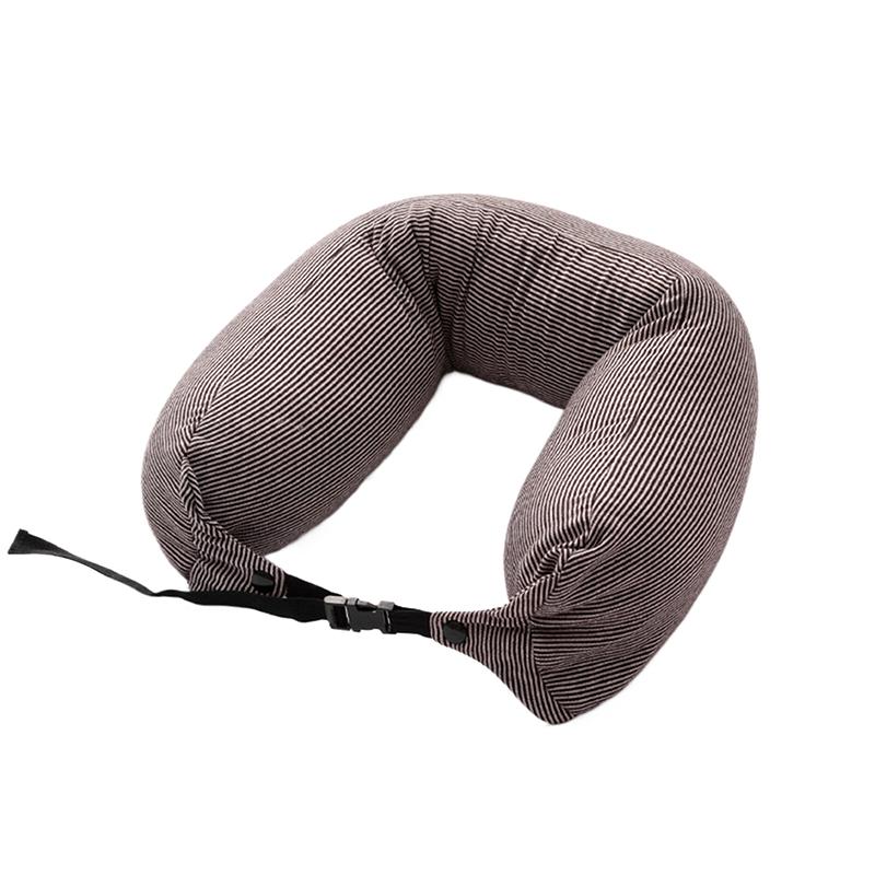 1 buc pernă de protecție a gâtului în formă de U mașină aeronave tetieră pernă de particule din spumă pernă de călătorie multifuncțională din bumbac