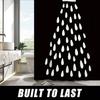 Black And White Shower Curtain Fun Shower Head And Water Drops Shower Curtains For Bathroom Machine Washable Waterproof