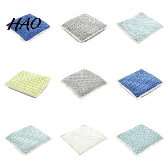 Cozy Plush Mats for Dining Seats Chair Pad with Ties, Non Slip Seat Cushion Lace Trim, Soft 16 X Inch Washable Office Pads Student Chairs