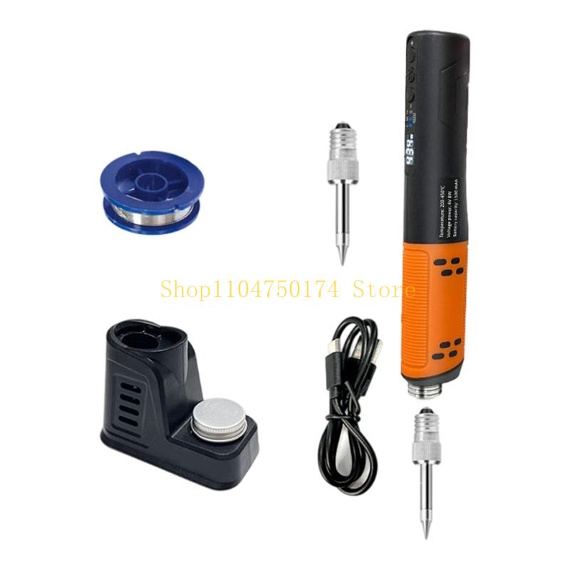 Cordless Soldering Iron With LED Temperature Display Stand Design USB Fast Charging For Electronics Repair Top Sale