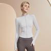 Women's Long Sleeve Quick-Dry Fitness Jacket - Large Size, Thickened, Zip-Up Yoga Top for Spring.