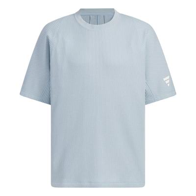 Fos Serie Kurzarm Bequemes Lässiges T-Shirt Herren Tops Blau KB4612