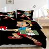 3pcs Apple Pinocchio Design Cartoon Printed Quilt Set - Soft and Comfortable Quilt Cover for Bedroom, Guest Room and Dormitory Decorative Bedding