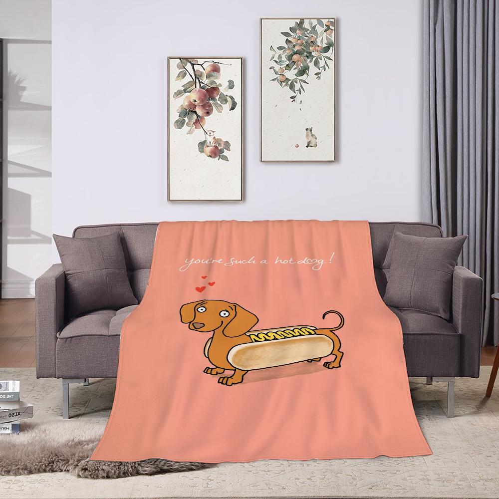 Dachshund Sausage Dogs Fluffy Blanket Throw Blanket for Sofa Blankets Double Bed Blankets and Throws Cobija Plaid Halloween &