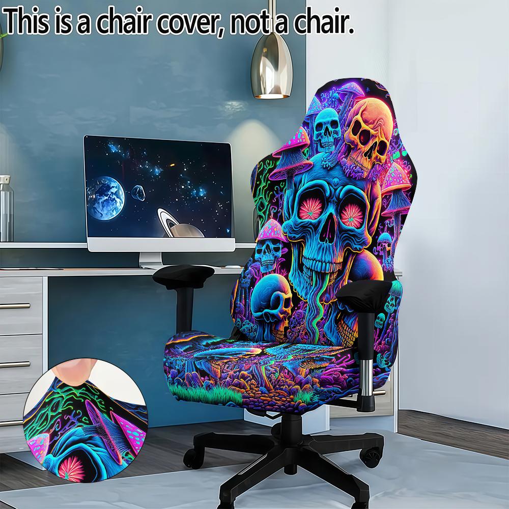 Fashion Print Gaming Seat Cover Backrest Cover Anti Dirty Protector Stretch Sports Computer Chair Cover Office Home Decoration