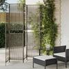 VidaXL Room Divider 5 Panels, Room Separator, Privacy Screen, Living Room Bedroom Screen, Modern, Grey 365398