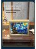 Starry Night Photo Frame Building Blocks: Compatible with Lego - Children's Educational Assembly Ornament Gift