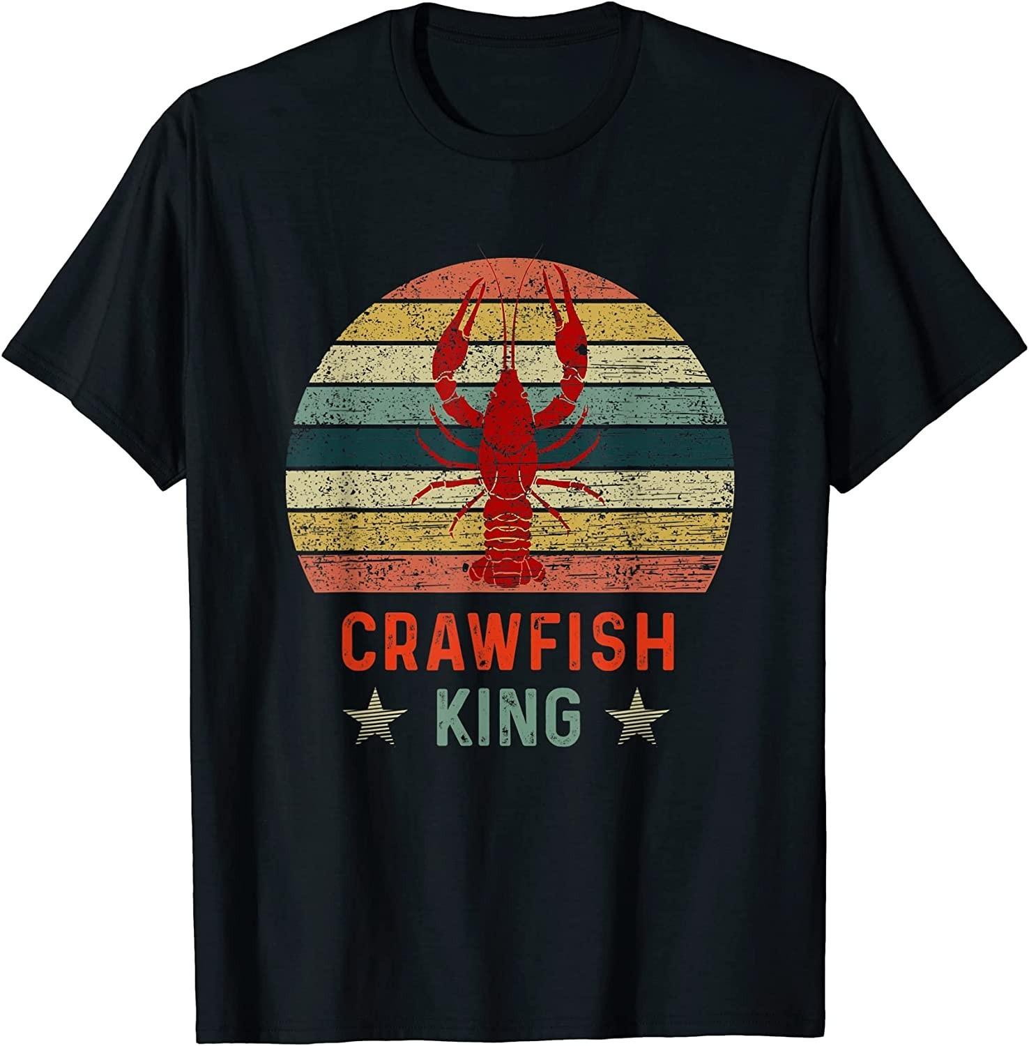 NEW LIMITED! Vintage Distressed Crawfish King Boil Party Cajun Tee - MADE IN USA XXXL