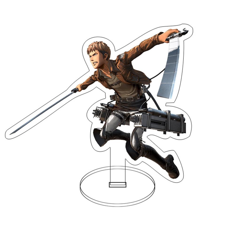 Charm Anime Fans Gifts HD Figure Attack on Titan Alan Yeager Hanji Zoe Acrylic Stand Model Desktop Decoration Series 15cm