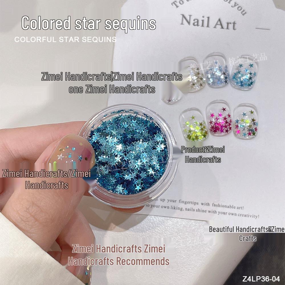 

Цинмэй Радужные AB Цвет Полые Звезды Блестки для Украшения Ногтей
