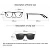 6 In 1 Custom Polarized Optical Magnetic Sunglasses Clip Magnet Clip On Sunglasses Glasses Frame Spring Hinge