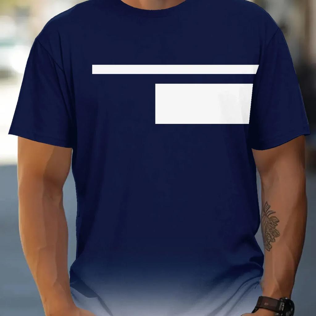 Sommermode Bestseller Neues Harajuku Farbverlauf Lässiges Kurzarm-T-Shirt Herren Lässiges Rundhals-T-Shirt Top