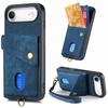 For iPhone Air Case with Card Holder Kickstand Leather Phone Back Cover