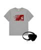 ESCAPEFROM [Set] Frame Girl Print Oversized Short Sleeve T-Shirt & Belt
